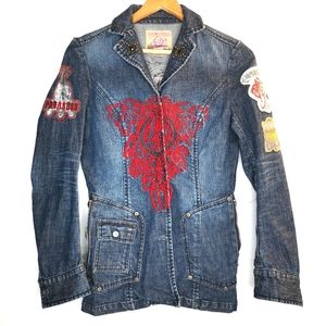 Parasuco denim jacket Size XS rock funky vintage